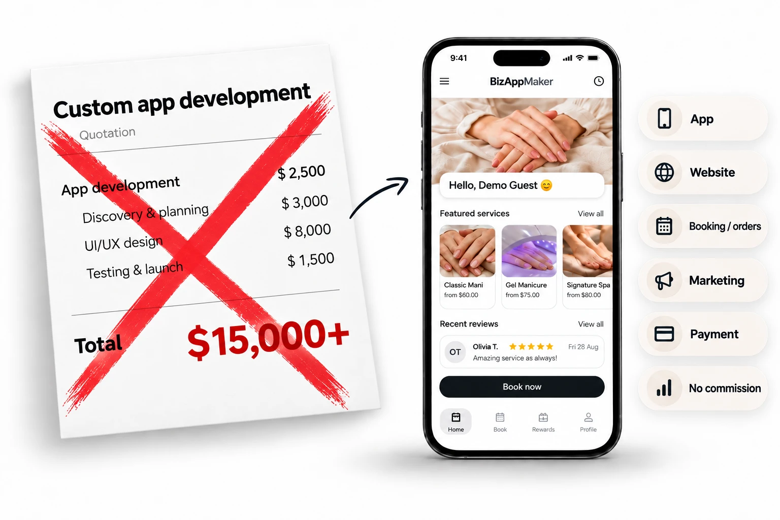 Branded app package promotional artwork